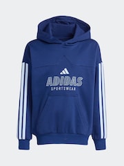 adidas Blue House of Tiro Fleece Hoodie - Image 5 of 5