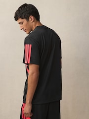 Черный - adidas House Of Tiro Colourblock T-Shirt - Image 3 of 4
