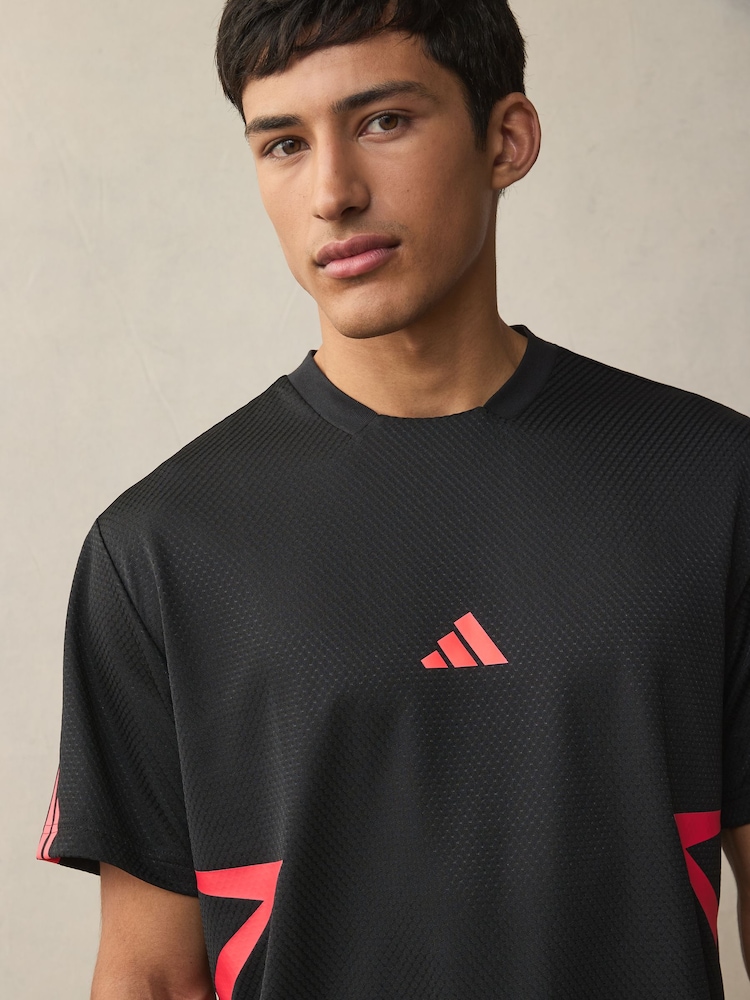 Черный - adidas House Of Tiro Colourblock T-Shirt - Image 4 of 4