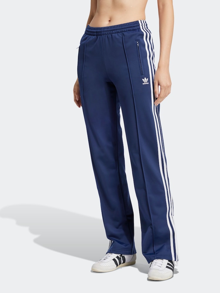 Blauw - adidas Firebird 3 Stripe Straight Trackpants - Image 4 of 9