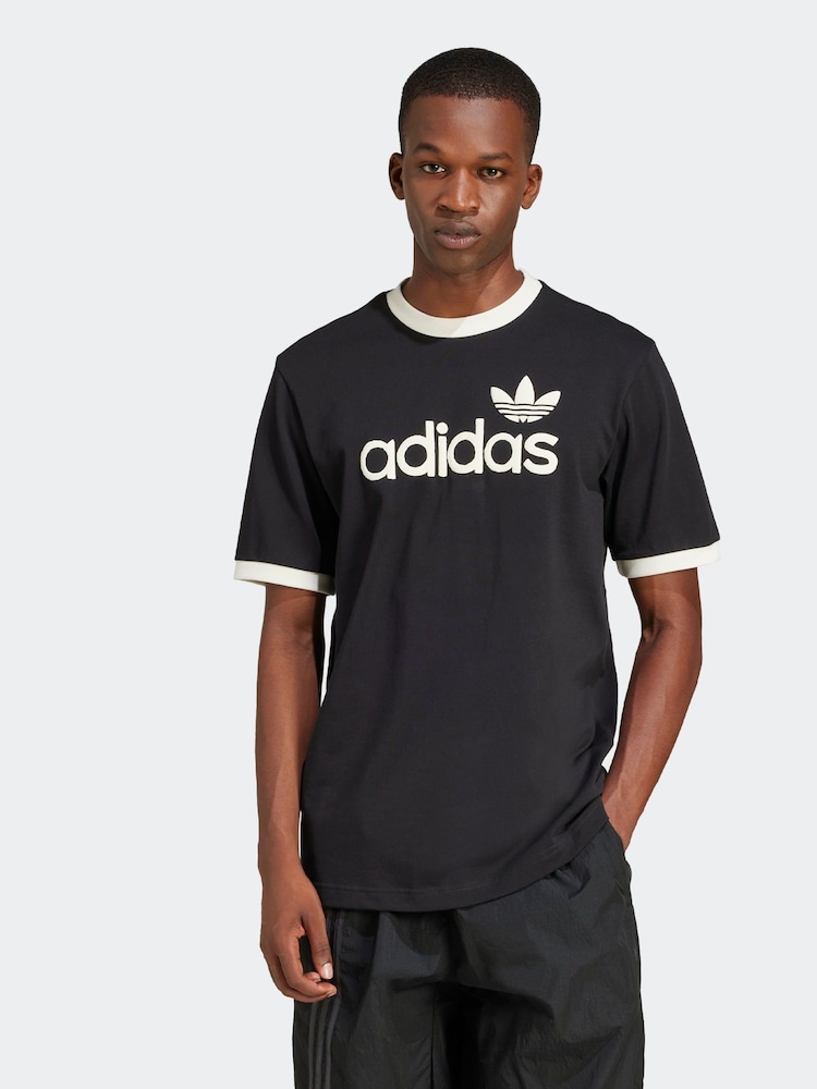 adidas Originals Black Simple 100% Cotton T-Shirt - Image 1 of 6