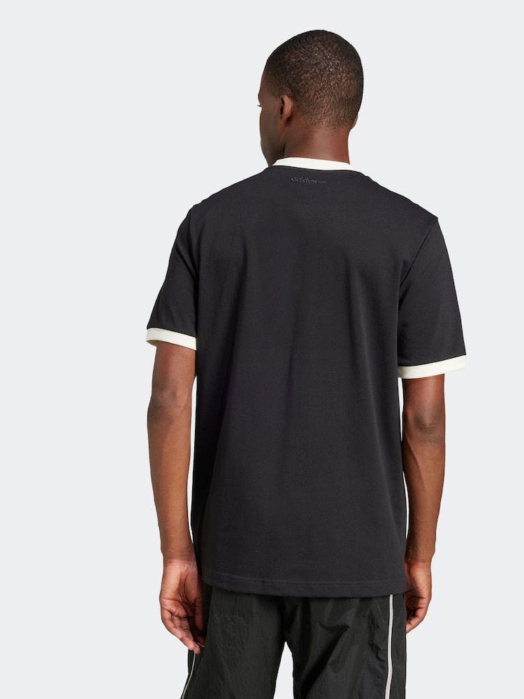 adidas Originals Black Simple 100% Cotton T-Shirt - Image 2 of 6