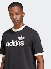 adidas Originals Black Simple 100% Cotton T-Shirt - Image 5 of 6