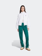 adidas Dark Green Straight Firebird 3 Stripe Straight Trackpants - Image 3 of 9