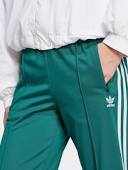 adidas Dark Green Straight Firebird 3 Stripe Straight Trackpants - Image 4 of 9