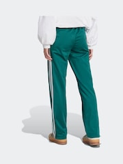 adidas Dark Green Straight Firebird 3 Stripe Straight Trackpants - Image 5 of 9