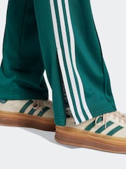 adidas Dark Green Straight Firebird 3 Stripe Straight Trackpants - Image 8 of 9