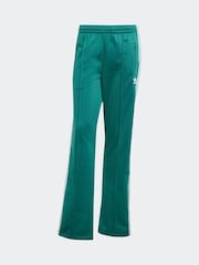 adidas Dark Green Straight Firebird 3 Stripe Straight Trackpants - Image 9 of 9