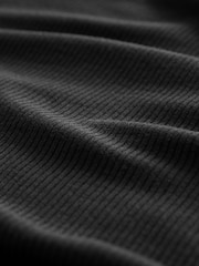 Black Ribbed Lace Long Sleeve Pyjamas - Image 13 of 13