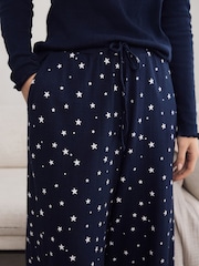 Navy Star Pointelle Long Sleeve 100% Cotton Pyjamas - Image 6 of 6