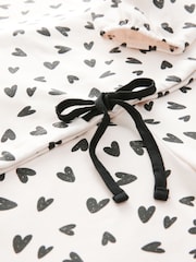 Monochrome Heart Heavyweight 100% Cotton Long Sleve Pyjamas - Image 11 of 11