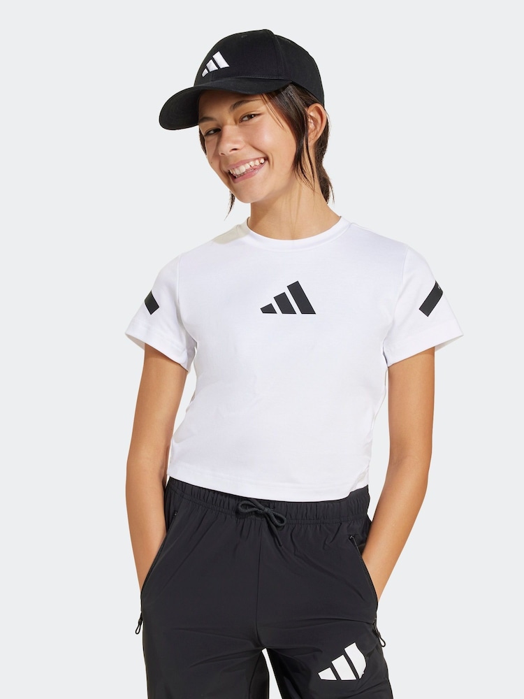 Blanco - adidas Baby ZNE 100% Cotton T-Shirt - Imagen 1 de 6