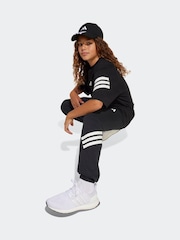 adidas Black Future Icons 3 Stripe Wide Leg Joggers - Image 3 of 7