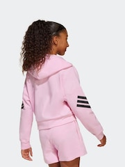 Розовый - adidas Future Icons 3 Stripe Full Zip Hoodie - Изображение 2 из 6