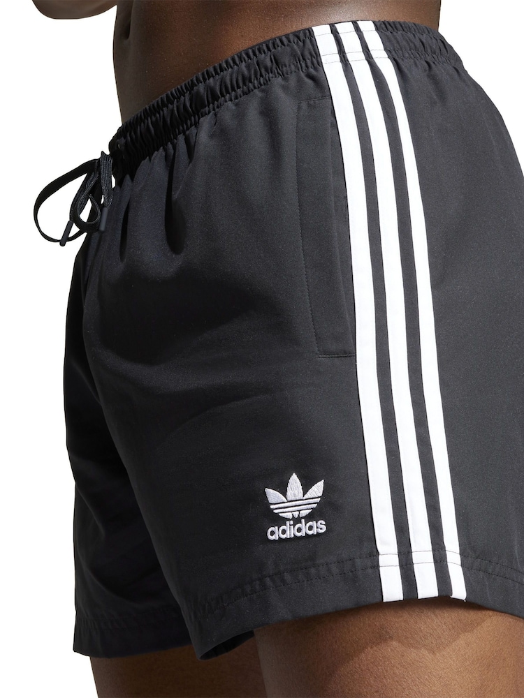 Buy adidas Black Adicolor 3-Stripes Inch Swim Shorts from Next USA