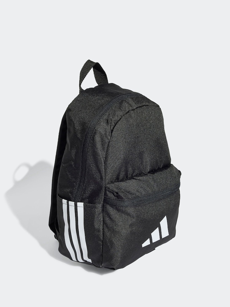 adidas Black 3 Bar Kids Backpack - Image 1 of 5
