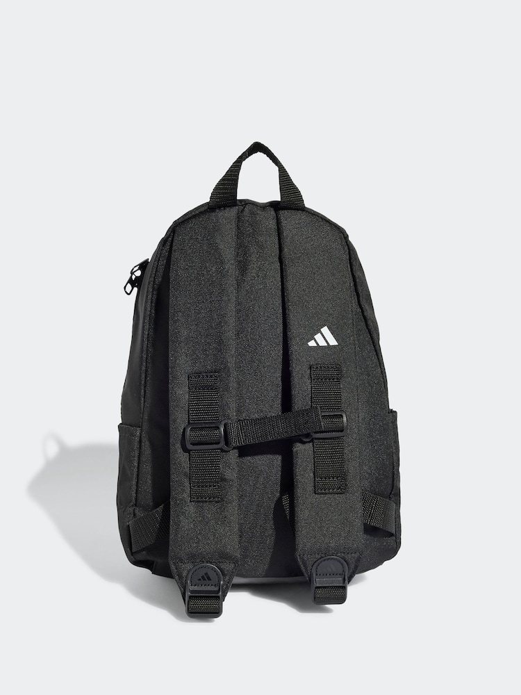adidas Black 3 Bar Kids Backpack - Image 2 of 5