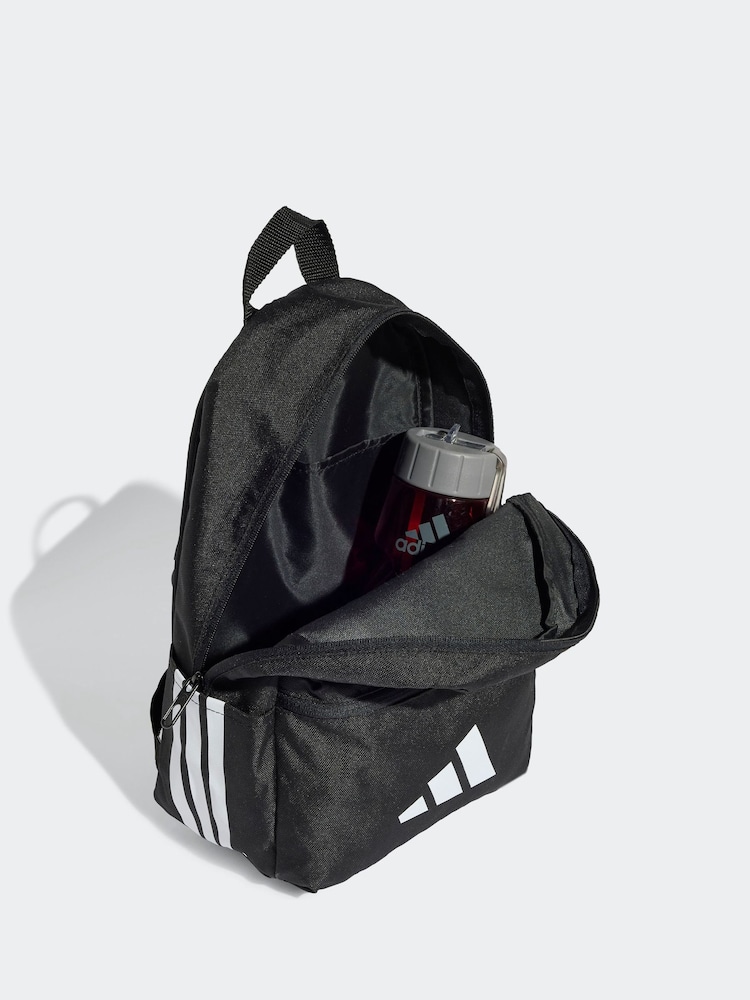 adidas Black 3 Bar Kids Backpack - Image 3 of 5