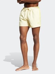 adidas Yellow Adicolor 3-Stripes 5 Inch Swim Shorts - Image 1 of 4