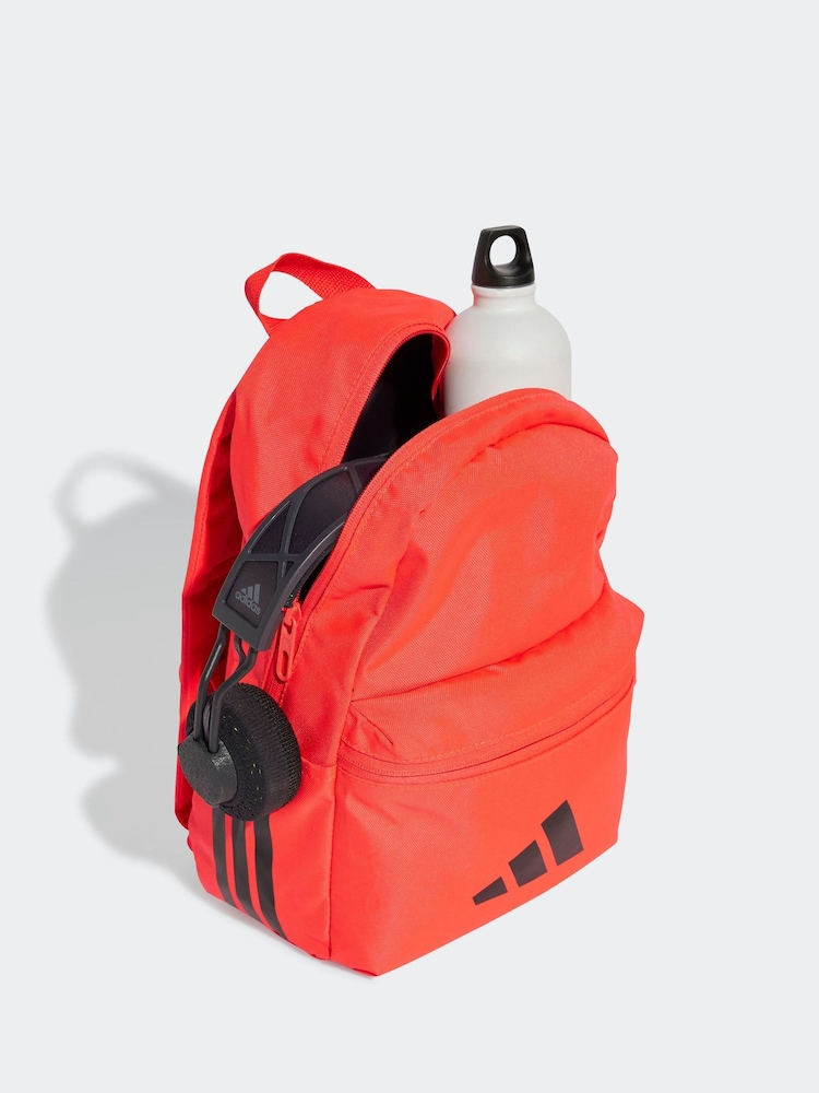 adidas Red 3 Bar Kids Backpack - Image 3 of 5