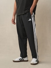 adidas Black Essentials 3-Stripes Stanford Open Hem Joggers - Image 1 of 6