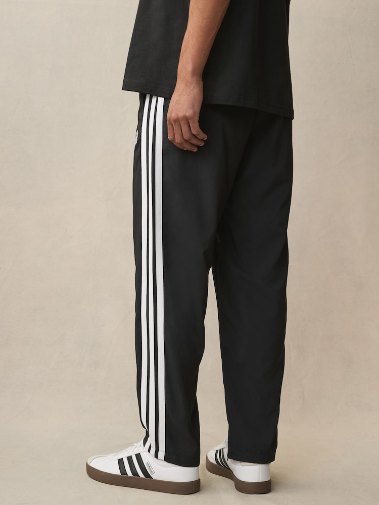 adidas Black Essentials 3-Stripes Stanford Open Hem Joggers - Image 3 of 6