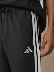 adidas Black Essentials 3-Stripes Stanford Open Hem Joggers - Image 4 of 6