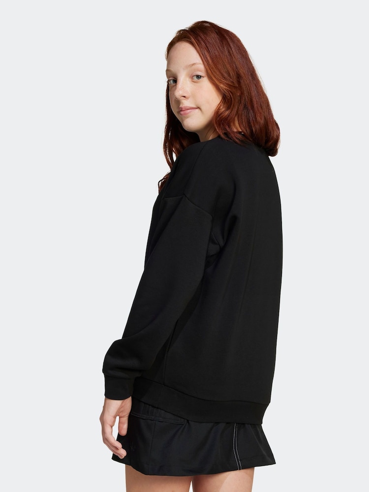 adidas Originals Black Boyfriend Crew Sweatshirt Kids - Image 2 of 5