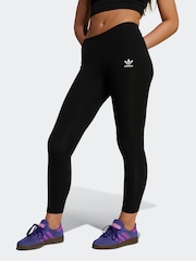 adidas Originals Black Ribbed Leggings - Image 1 of 6