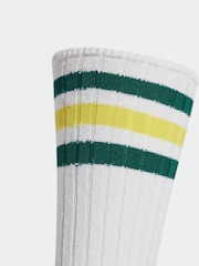 adidas originals White Ribbed Crew Socks 2 Pack - Image 4 of 4