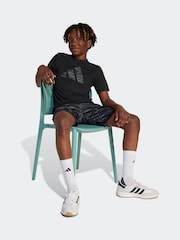 adidas Black Essentials Camo Logo Training T-Shirt - Image 1 of 6
