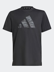 adidas Black Essentials Camo Logo Training T-Shirt - Image 6 of 6