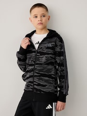 adidas Black Camo Full Zip Hoodie - Image 1 of 6