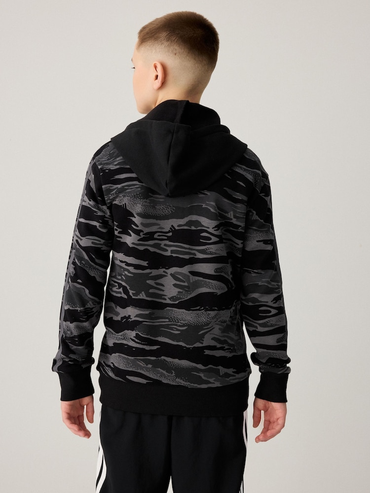 adidas Black Camo Full Zip Hoodie - Image 2 of 6