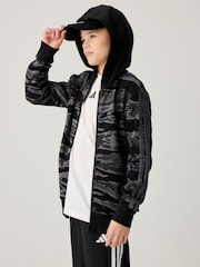adidas Black Camo Full Zip Hoodie - Image 3 of 6
