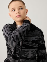 adidas Black Camo Full Zip Hoodie - Image 4 of 6