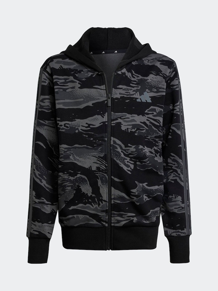 adidas Black Camo Full Zip Hoodie - Image 6 of 6 adidas Black Camo Full Zip Hoodie - Image 6 of 6