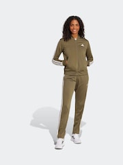 adidas Green Essentials 3 Stripes Tracksuit - Image 1 of 8