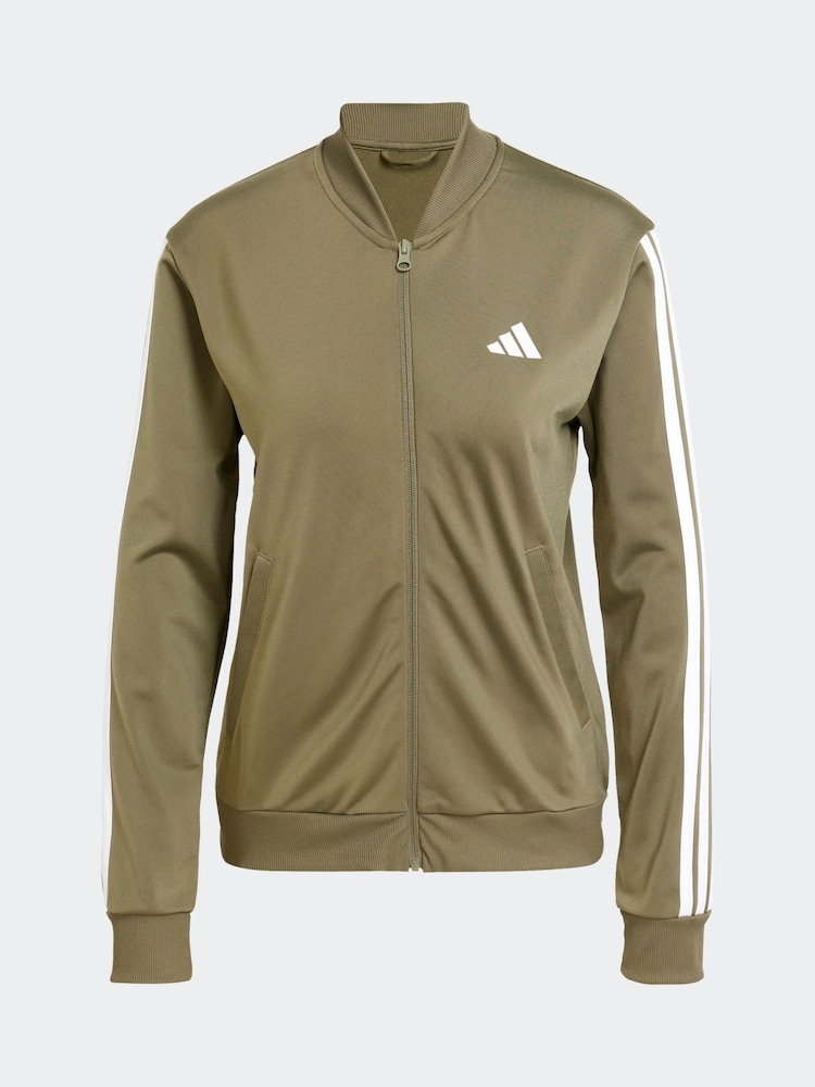adidas Green Essentials 3 Stripes Tracksuit - Image 7 of 8