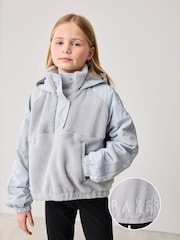Baker by Ted Baker Grey Borg Fleece Panel Jacket - Image 1 of 12