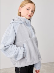 Baker by Ted Baker Grey Borg Fleece Panel Jacket - Image 4 of 12