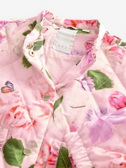 Baker by Ted Baker Pink Floral Quilted Bomber Jacket - Image 11 of 12