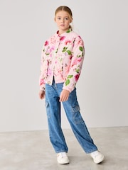 Baker by Ted Baker Pink Floral Quilted Bomber Jacket - Image 2 of 12