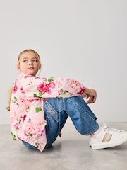 Baker by Ted Baker Pink Floral Quilted Bomber Jacket - Image 5 of 12