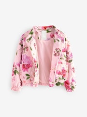 Baker by Ted Baker Pink Floral Quilted Bomber Jacket - Image 9 of 12