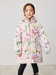 Baker by Ted Baker Pink Shower Resistant Floral Printed Rain Trench - Image 1 of 8