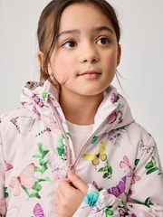 Baker by Ted Baker Pink Shower Resistant Floral Printed Rain Trench - Image 3 of 8