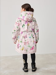 Baker by Ted Baker Pink Shower Resistant Floral Printed Rain Trench - Image 4 of 8