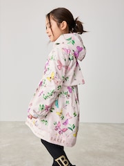 Baker by Ted Baker Pink Shower Resistant Floral Printed Rain Trench - Image 5 of 8