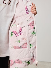 Baker by Ted Baker Pink Shower Resistant Floral Printed Rain Trench - Image 6 of 8